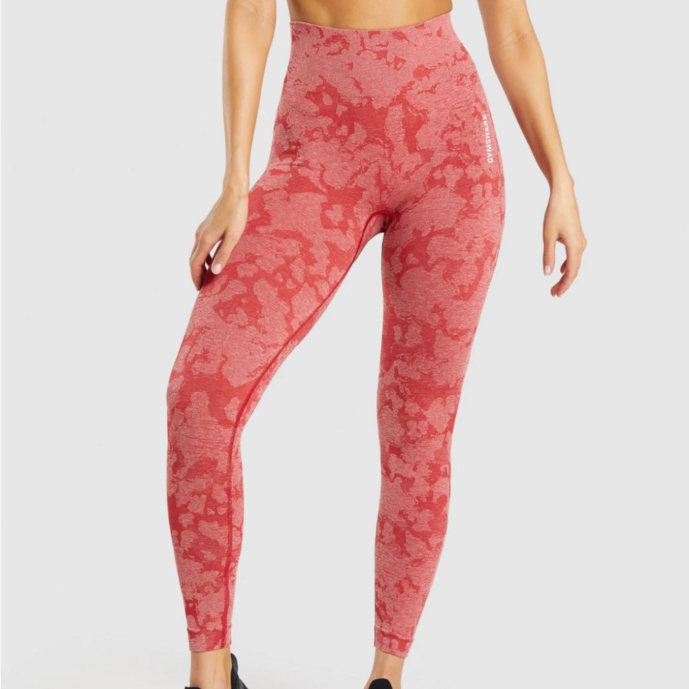 Gymshark Adapt Camo Seamless Leggings - Red